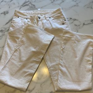 Vintage Thomas Burberry White Corduroy Pants, Size 29
